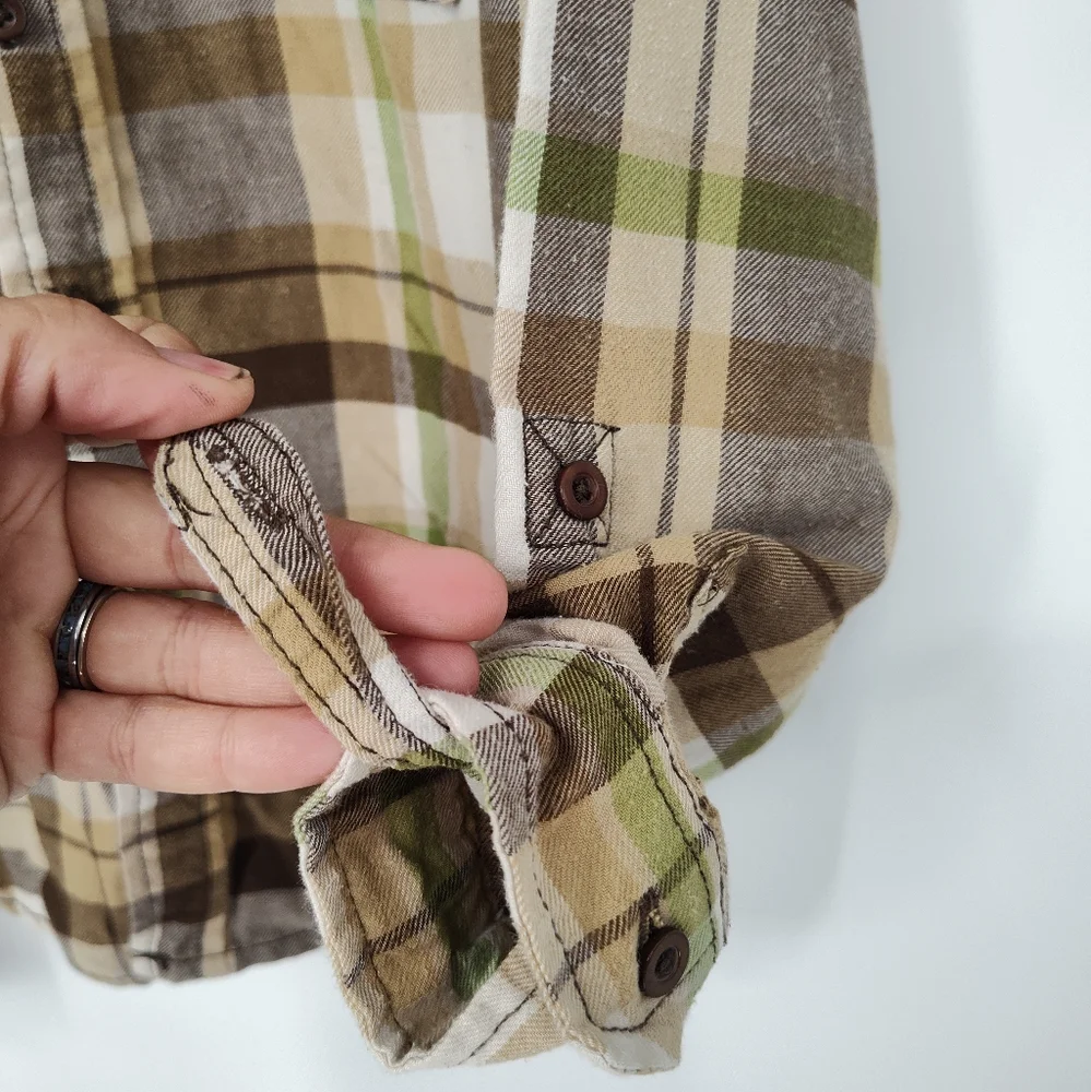 Carter's Watch The Wear Plaid Flannel Button-Down Shirt Boys Medium